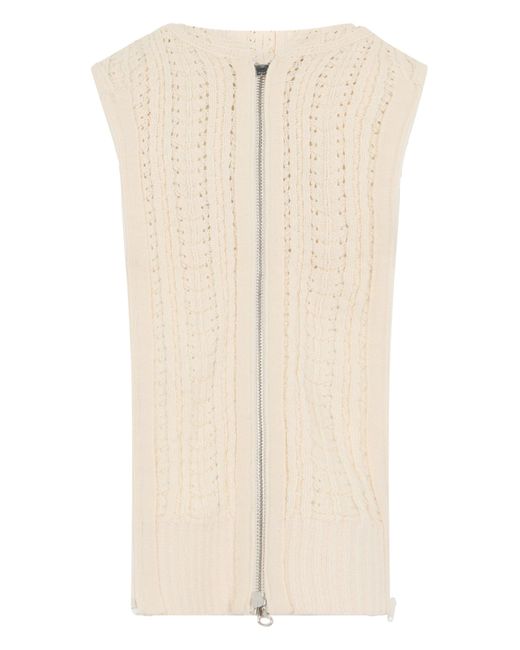 Veronica Beard Natural Cardigan Without Sleeves