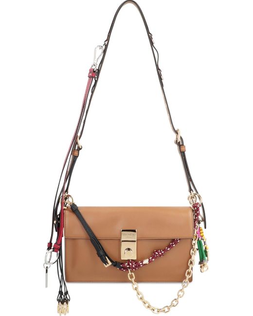 Borsa a spalla Soft Sound small in pelle di Prada in Multicolor