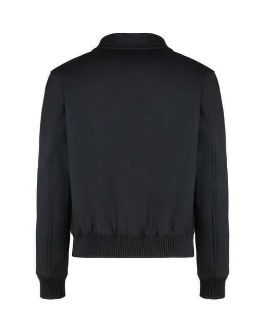 Boss Black Wool Blend Bomber Jacket for men