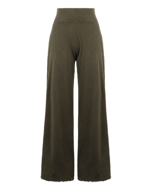 Stella McCartney Green Knit Straight-Leg Trousers