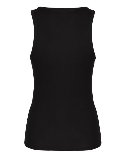 Rabanne Black Cotton Tank Top
