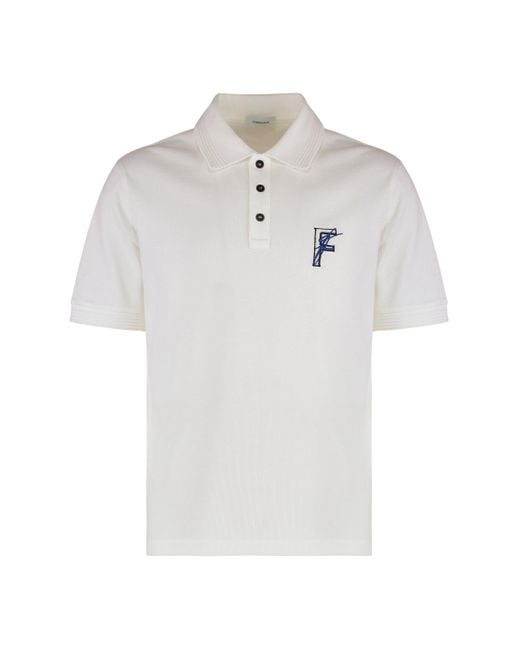 Ferragamo White Ferragamo T-Shirts And Polos for men