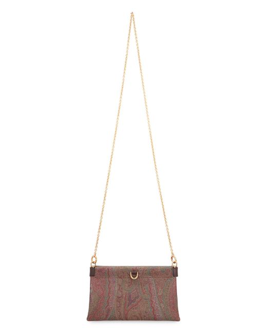Etro White Clutch Talk Mini With Shoulder Strap