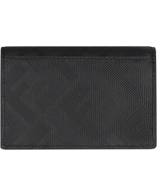 Fendi Black Leather Card Holder for men