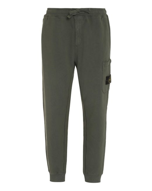 Stone Island Green Cotton Track-Pants for men