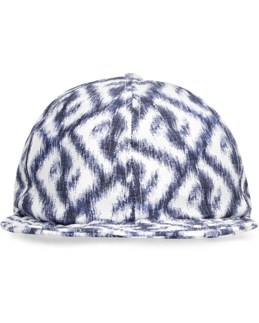 Fendi Blue Silk Baseball Cap for men