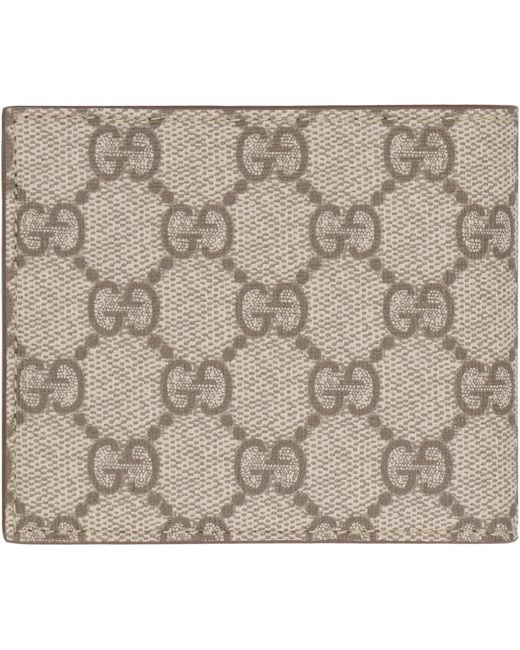 Gucci Gray Gg Supreme Fabric Wallet for men