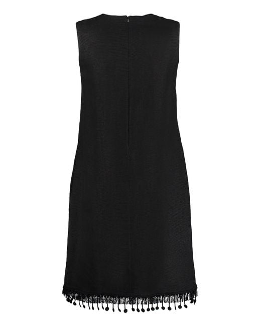 Max Mara Canada Cotton-linen Blend Dress in Black - Save 78% | Lyst