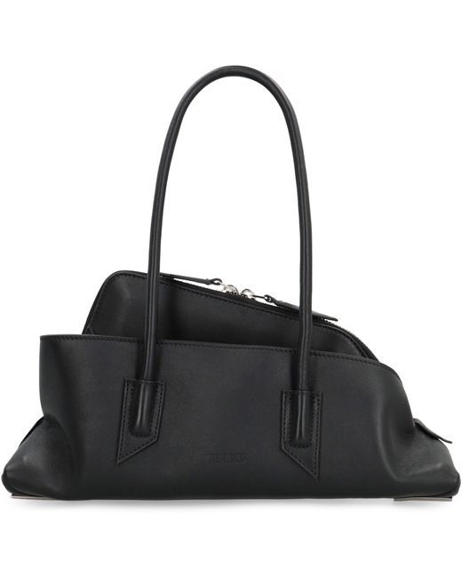 The Attico Black La Passeggiata Small Leather Handbag