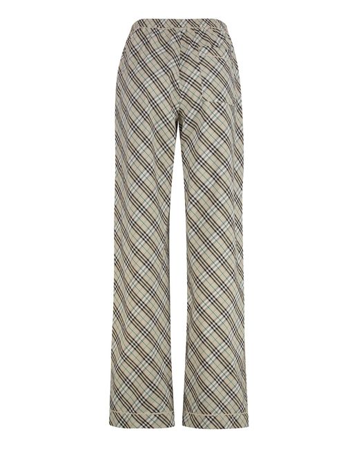 Burberry Gray Essential Cotton Trousers For