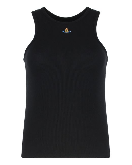 Vivienne Westwood Black Ribbed Tank Top