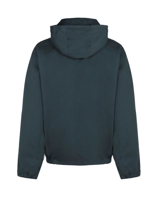 Gucci Blue Reversible Jacket In Ripstop Cotton for men