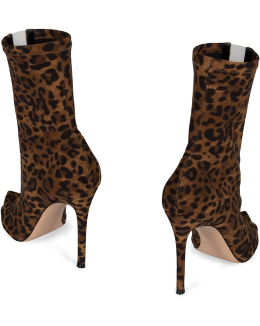 Gianvito Rossi Brown Leather Ankle Boots
