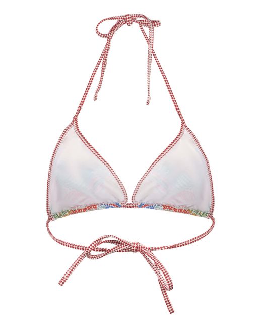 LaDoubleJ Pink Triangle Bikini Top