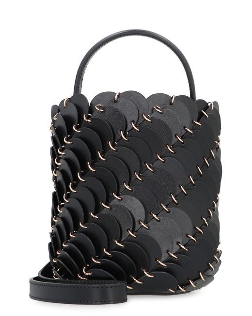 Mini borsa Paco a secchiello di Rabanne in Black
