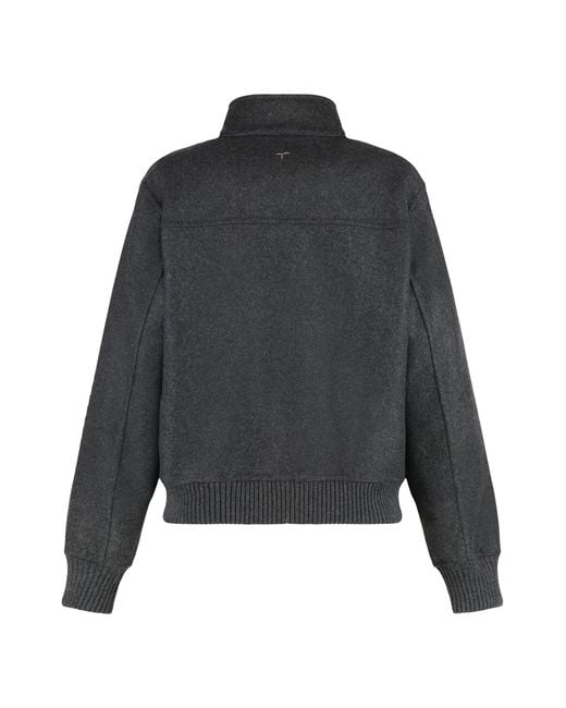 Tod's Black Knitted Bomber Jacket