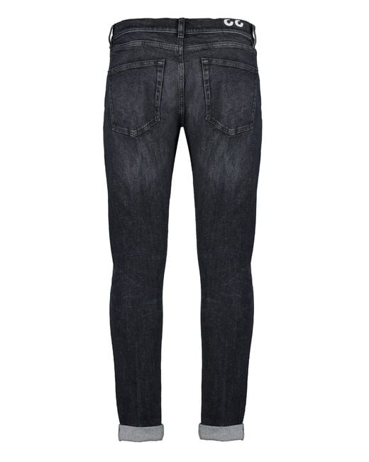 Dondup Blue Icon Stretch Cotton Jeans for men