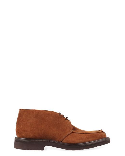 Tricker's Brown David Suede Lace-up Shoes for men