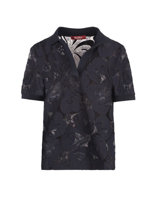 Max Mara Black Romeo Lace Polo