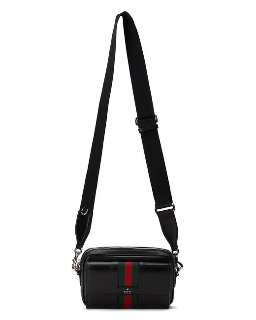 Gucci Black Leather Shoulder Bag for men