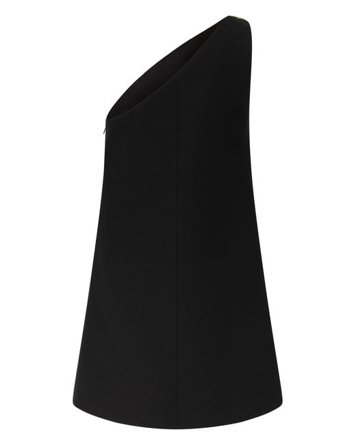 Valentino Garavani Black One-Shoulder Short Dress