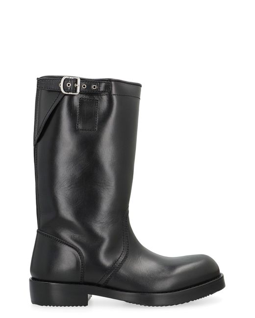 Dries Van Noten Black Biker Boots for men