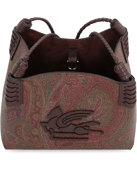 Etro Brown Libra Mini Tote Bag