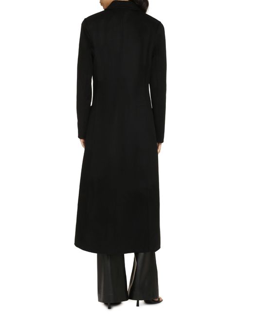 Tory Burch Black Single-Breasted Wool Coat