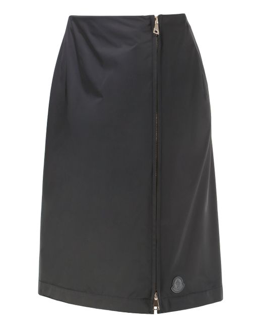 Gonna in tessuto tecnico di Moncler in Black
