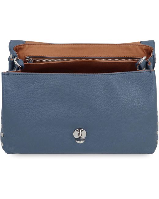 Borsa a mano Postina S in pelle di Zanellato in Blue