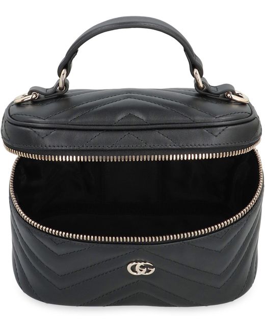Gucci Black Gg Marmont Leather Mini Handbag