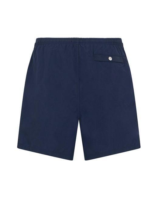 AMI Blue Shorts With Logo for men