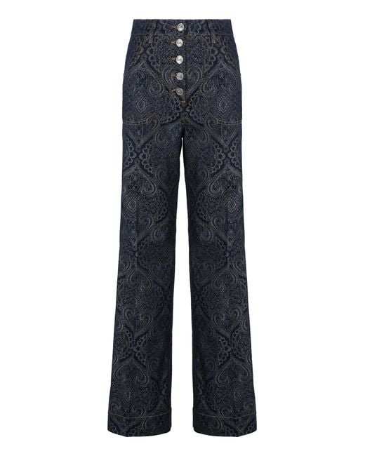 Etro Blue Flared Jeans