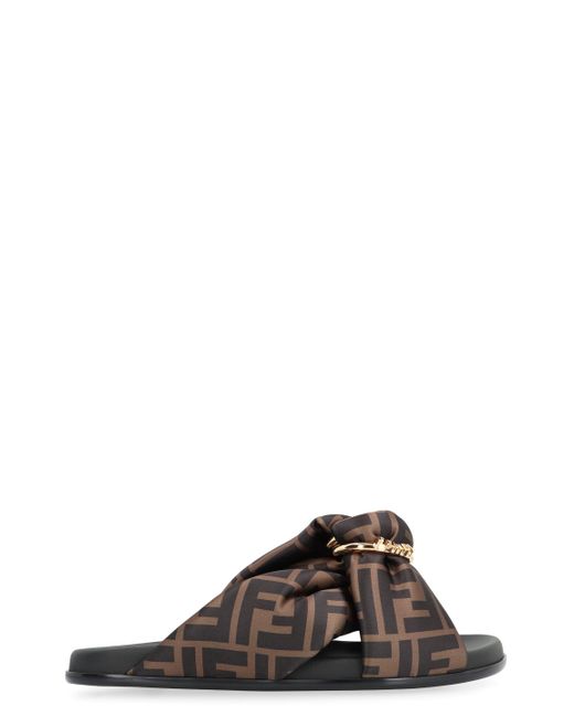Slides Feel di Fendi in Brown