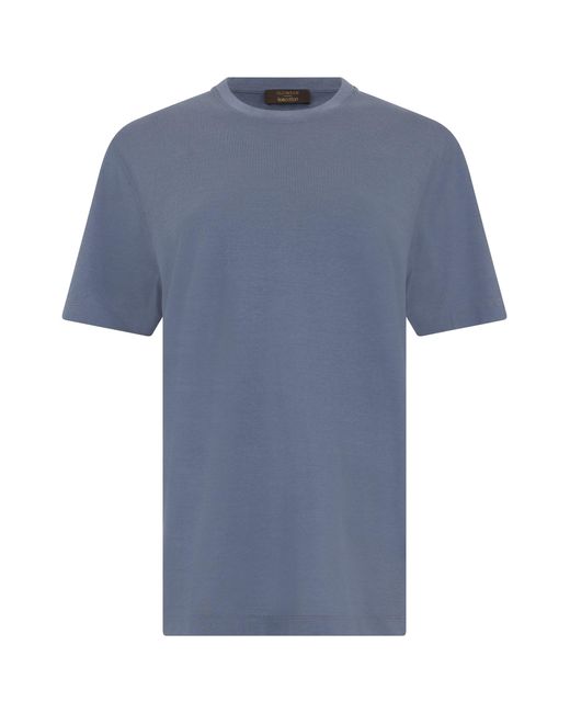 Slowear Blue Cotton T-Shirt With Short Sleeves for men