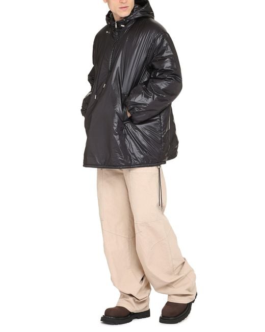 Saint Laurent Black Cassandre Nylon Windbreaker-Jacket for men