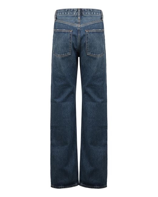 Agolde Blue V-Waist Kelly Wide-Leg Jeans