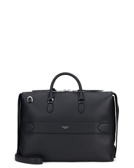 Dolce & Gabbana Black Leather Handbag for men