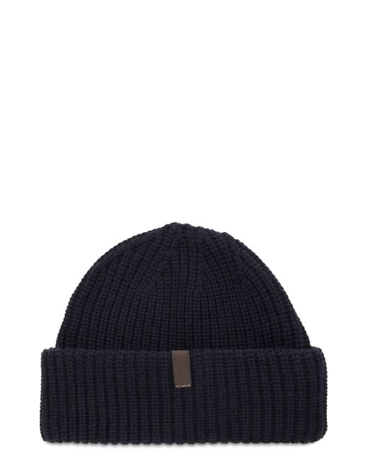 Slowear Blue Cashmere Knit Beanie for men