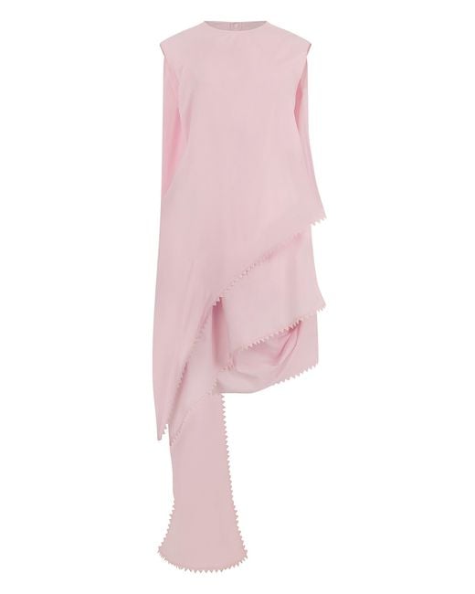 Jacquemus Pink Asymmetrical Mini Dress
