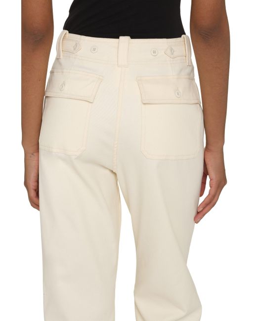 Weekend by Maxmara White Eros Stretch Cotton Trousers