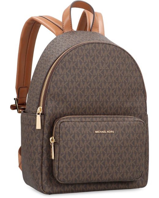MICHAEL Michael Kors Brown Medium Tanner Backpack With Logo Print