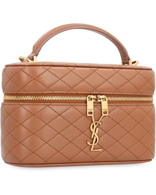Borsa Vanity Gaby in pelle di Saint Laurent in Brown