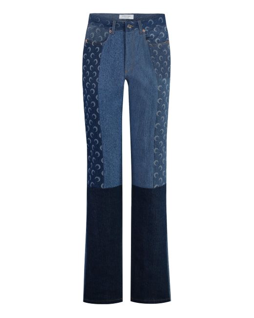 Jeans straight leg di MARINE SERRE in Blue