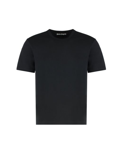 Palm Angels Black Set Of Three Crew Neck T-Shirts for men