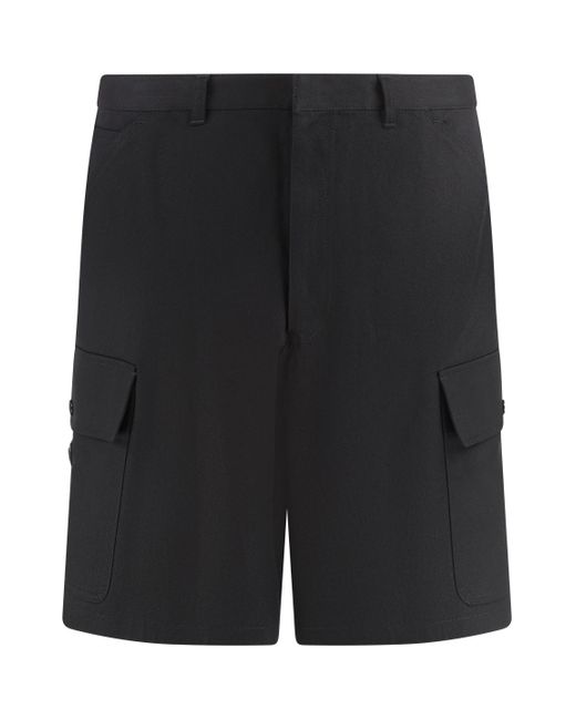 Bermuda in cotone di Prada in Black da Uomo