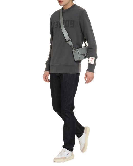 Felpa girocollo in cotone di Golden Goose Deluxe Brand in Gray da Uomo