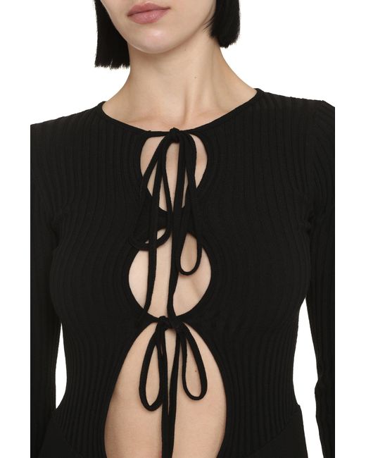 ANDREADAMO Black Long-Sleeve Top