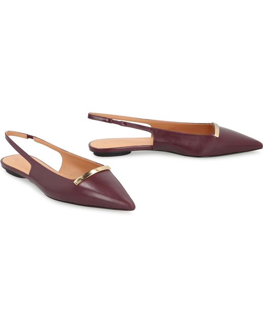 Tod's Red Slingback Ballerinas