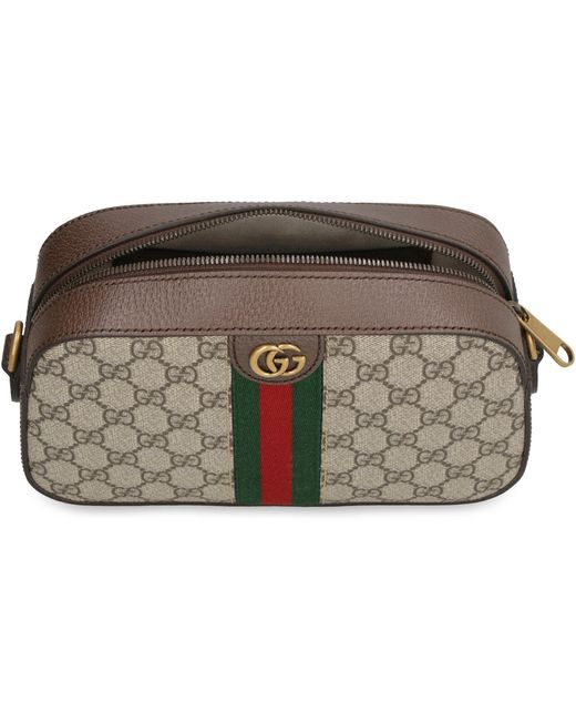 Gucci Gray Ophidia GG Supreme Fabric Shoulder Bag for men